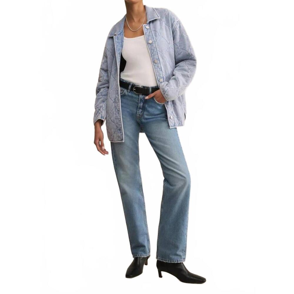 NEW Z SUPPLY boulder knit denim jacket in washed indigo - Picture 5 of 7